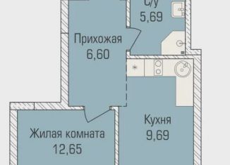 Продам однокомнатную квартиру, 35.8 м2, Новосибирск, Калининский район, улица Объединения, 102/4с