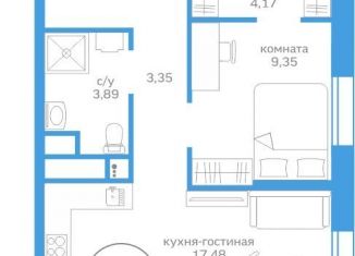 Продаю однокомнатную квартиру, 43.3 м2, Тюмень, Калининский округ