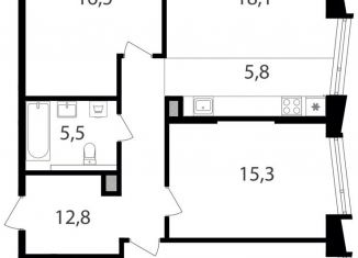 Продажа 3-комнатной квартиры, 99.5 м2, Москва, жилой комплекс Петровский Парк 2, к1, САО