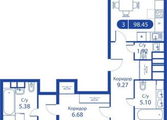 3-ком. квартира на продажу, 98 м2, Москва, метро Алексеевская, улица Годовикова, 11к2