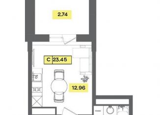 Продаю квартиру студию, 23.5 м2, деревня Радумля