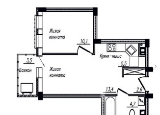 Продаю 2-комнатную квартиру, 37.4 м2, Тольятти, ЖК Гринвуд