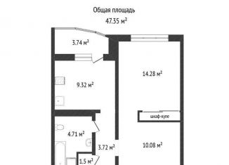 Сдается 2-комнатная квартира, 47 м2, Тюмень, Кремлёвская улица, 110к3, ЖК Плеханово