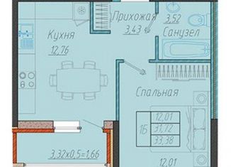 1-ком. квартира на продажу, 34 м2, Краснодар, ЖК Облака, улица имени Генерала Корнилова, 10лит1