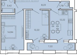 Продам 2-ком. квартиру, 56 м2, Санкт-Петербург, ЖК Аквилон Залив