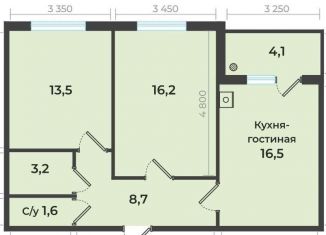 Продам 2-ком. квартиру, 64 м2, Ставрополь, ЖК Европейский-3, улица Рогожникова, 23/3