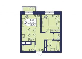 Продажа 2-комнатной квартиры, 33.9 м2, Балашиха