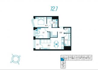 Продажа двухкомнатной квартиры, 72.7 м2, Тула, улица Михеева, 9, Центральный территориальный округ