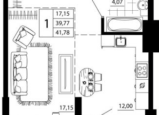 Продам 1-комнатную квартиру, 41.5 м2, Ростов-на-Дону, улица 26-я Линия, 35Б, Пролетарский район