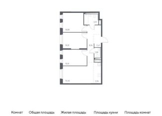 Продается 4-комнатная квартира, 65.3 м2, Мурино, жилой комплекс Новые Лаврики, 1.1