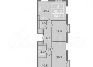Продажа 2-комнатной квартиры, 60.5 м2, Санкт-Петербург, Ипподромный переулок, 1к3, Ипподромный переулок