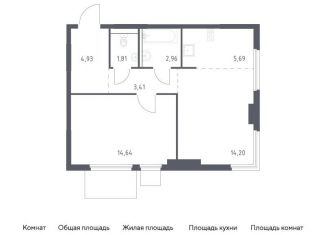 Продается 1-комнатная квартира, 47.6 м2, Московская область, Каширское шоссе - Молоково - Андреевское
