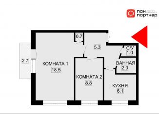 2-комнатная квартира на продажу, 42 м2, Санкт-Петербург, Красносельский район, Авангардная улица, 23