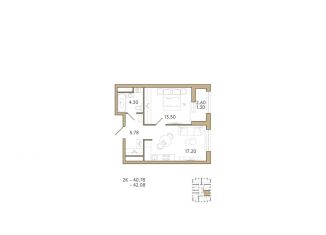 2-комнатная квартира на продажу, 42.1 м2, Пенза, 2-й проезд Свердлова, 27