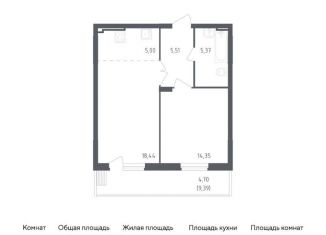 Продаю 2-комнатную квартиру, 53.4 м2, посёлок Жилино-1, жилой комплекс Егорово Парк, к1