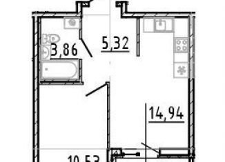 1-комнатная квартира на продажу, 34.7 м2, Ленинградская область