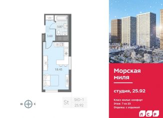 Продается квартира студия, 25.9 м2, Санкт-Петербург, метро Автово