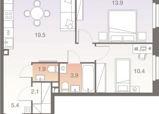 Продаю трехкомнатную квартиру, 57.1 м2, Москва, метро Нахимовский проспект