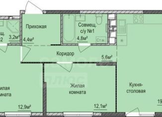 Продается 2-ком. квартира, 64 м2, Ижевск, Индустриальный район