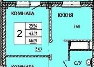 Продажа двухкомнатной квартиры, 46.2 м2, Красноярск, Советский район