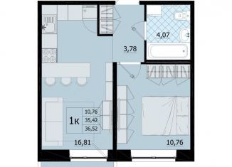 Продается 1-комнатная квартира, 36.5 м2, поселок Бугры, ЖК Новые Горизонты