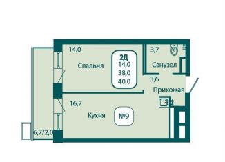 Продается однокомнатная квартира, 40 м2, Московская область, жилой комплекс Андреевка Лайф, 3
