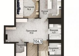 Продаю 4-комнатную квартиру, 106.5 м2, Курск, улица Павлуновского