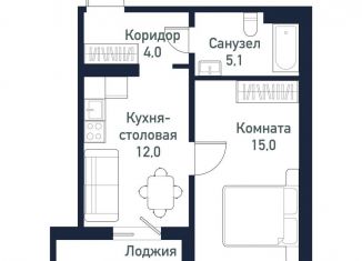 1-ком. квартира на продажу, 36.4 м2, Челябинская область