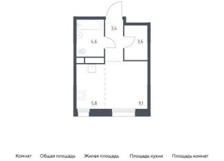 Квартира на продажу студия, 26.5 м2, Москва, станция Перерва, жилой комплекс Квартал на воде, 2