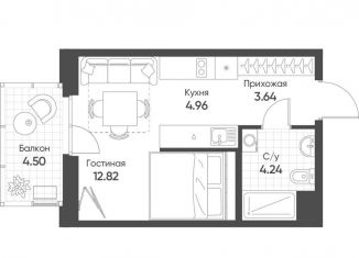 Продается квартира студия, 27 м2, Казань, Ново-Савиновский район