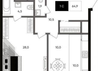 Продам 1-комнатную квартиру, 65 м2, Москва, Серебрянический переулок, 8, метро Таганская