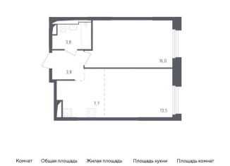 Продажа 1-комнатной квартиры, 44.8 м2, Московская область, жилой комплекс Заречье Парк, к3.1