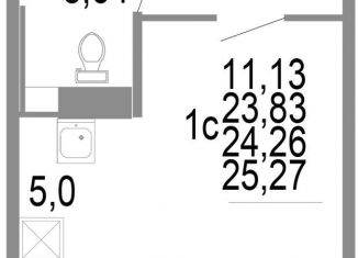 Продается 1-ком. квартира, 23.8 м2, Челябинск, Советский район