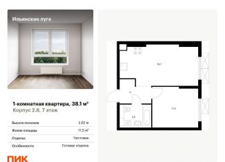 Продажа 1-комнатной квартиры, 38.1 м2, посёлок Ильинское-Усово, жилой комплекс Ильинские Луга, к2.8
