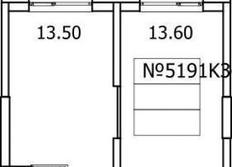 Продам 1-ком. квартиру, 36.1 м2, деревня Сапроново, ЖК Видный Берег 2, улица Западный квартал, 6к2