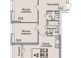 Продаю двухкомнатную квартиру, 63 м2, Нижний Новгород, метро Горьковская, площадь Минина и Пожарского