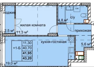 Продам однокомнатную квартиру, 42 м2, Нижний Новгород, улица Дружаева, 30, микрорайон Северный