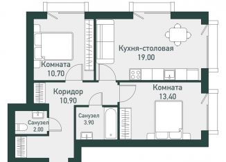 Продается 2-ком. квартира, 61 м2, Челябинская область