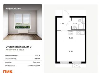 Квартира на продажу студия, 24 м2, городской посёлок Янино-1