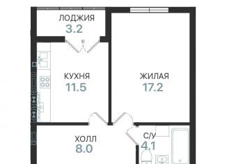 Продается 1-ком. квартира, 42.4 м2, Калининградская область