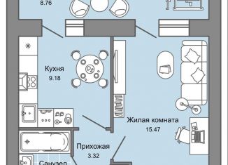 Продажа 1-комнатной квартиры, 36 м2, Ульяновск, ЖК Центрополис, жилой комплекс Центрополис, 5