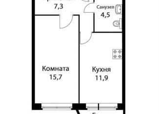 Однокомнатная квартира на продажу, 39.6 м2, Ленинградская область, улица Шоссе в Лаврики, 89