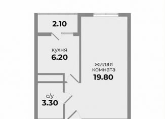 1-ком. квартира на продажу, 29.6 м2, Михайловск, Прекрасная улица, 19