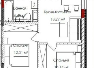 Продаю двухкомнатную квартиру, 53.7 м2, Дагестан