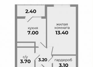 1-комнатная квартира на продажу, 28.8 м2, Михайловск, Прекрасная улица, 19