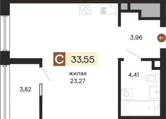 Продам квартиру студию, 33.6 м2, Екатеринбург