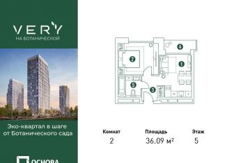 Продаю двухкомнатную квартиру, 36.1 м2, Москва, район Марфино