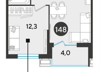 Продается 1-ком. квартира, 43 м2, Краснодар, Главная городская площадь