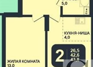 Продажа 1-ком. квартиры, 43.8 м2, Новосибирск, ЖК Никольский Парк