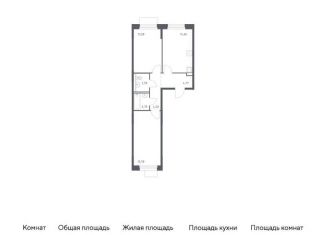 Продаю двухкомнатную квартиру, 57.4 м2, Московская область